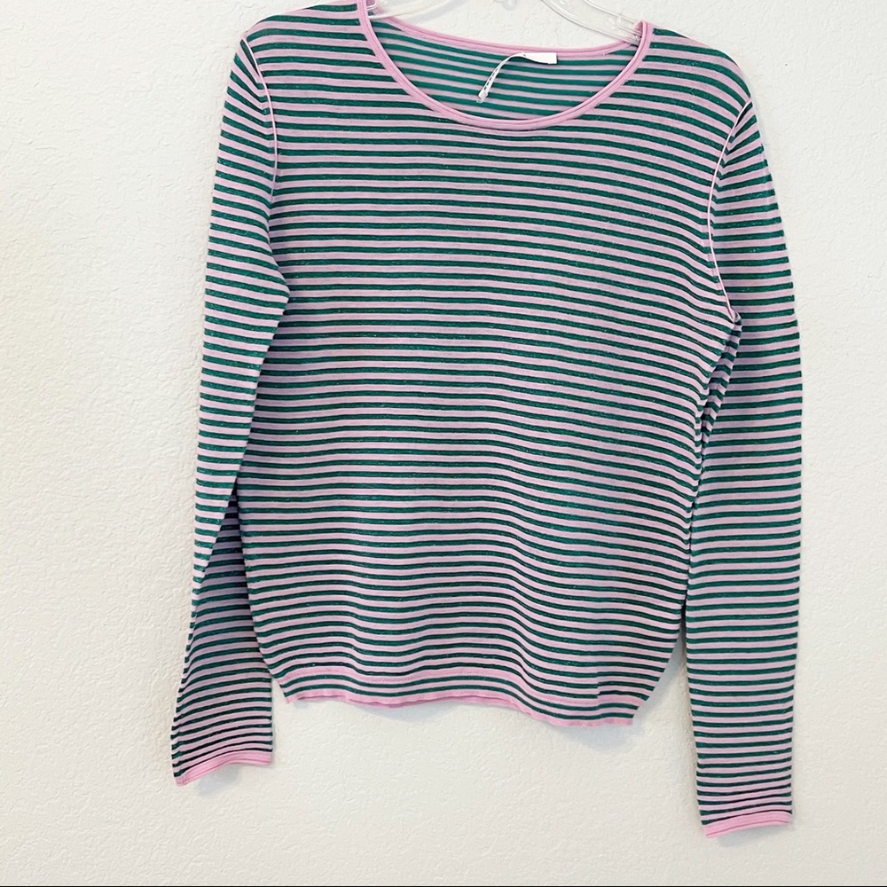 Dorothy Schumacher Light Stripe Metallic‎ Sweater